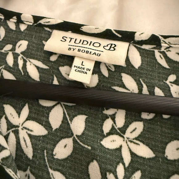 3/4 Sleeve Floral Print Dress with Ruffle Hem - Picture 4 of 5